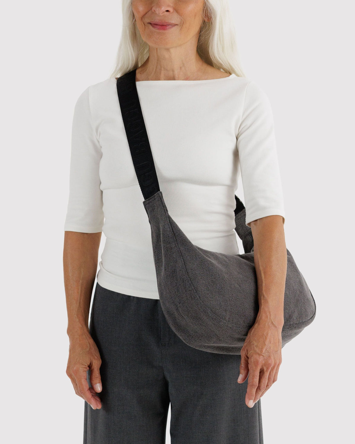 Baggu Medium Denim Crescent Bag